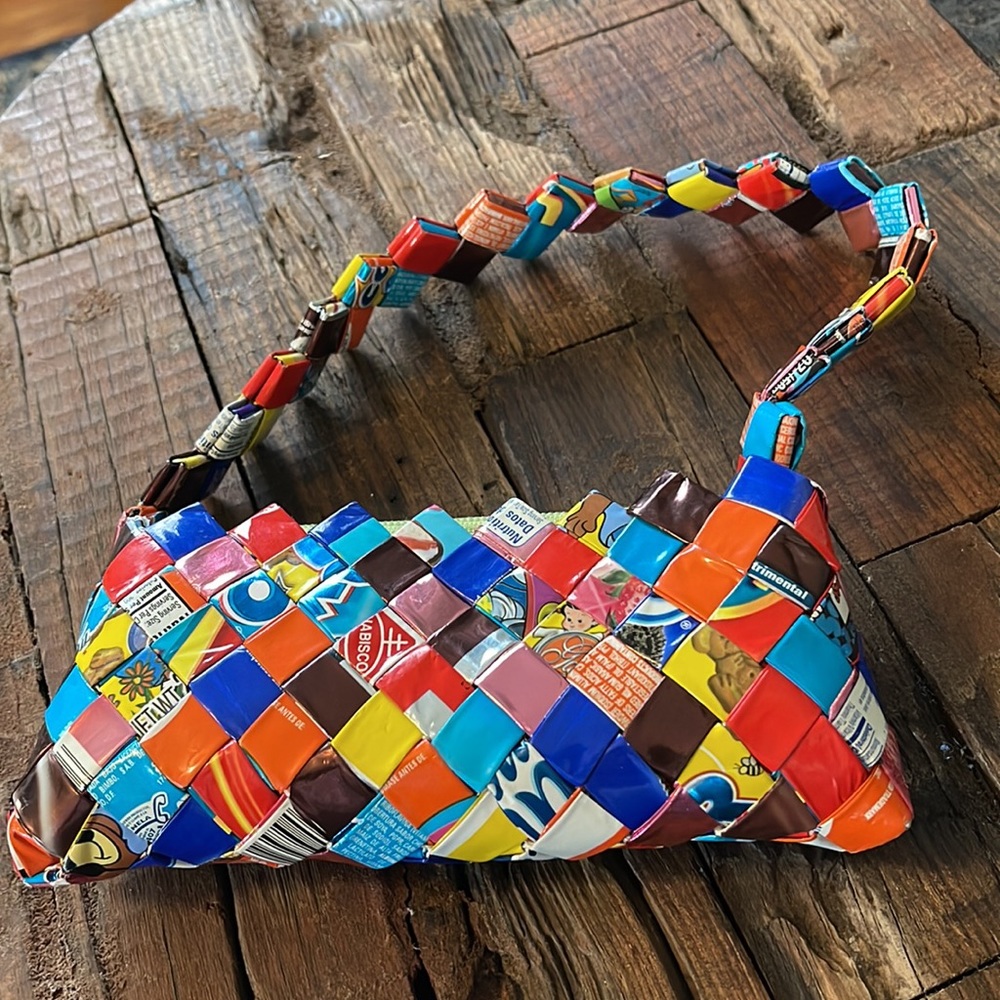 Vintage Purse Made of Food/Candy Wrappers - Picture 3 of 6